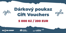 Dárkový poukaz 5 000 / 200 EUR