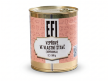EFI  Vepřové ve vlastní šťávě 500g 2 porce (trvanlivost až 24 měsíců)
