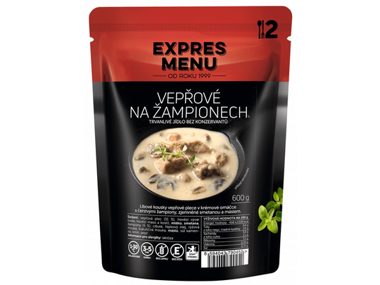 EXPRES MENU Vepřové na žampionech 600 g EXPRES MENU Vepřové na žampionech 600 g 1