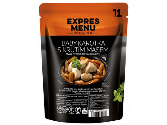 EXPRES MENU Baby karotka s krůtím masem 300 g 1