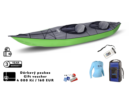 Gumotex kajak Swing 2 s poukazem 4 000 Kč (160 EUR) Gumotex kajak Swing 2 s poukazem 4 000 Kč (160 EUR) 1