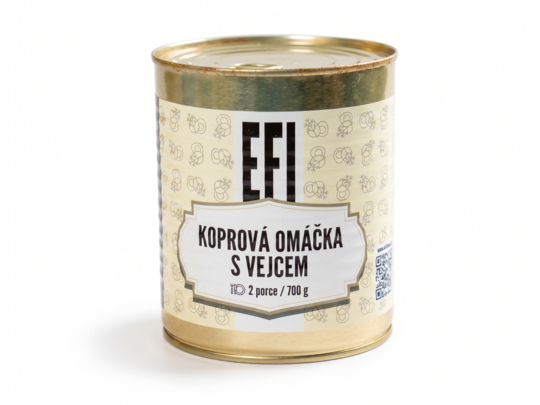 EFI Koprová omáčka s vejcem 700g 2 porce (trvanlivost až 24 měsíců) EFI Koprová omáčka s vejcem 700g 2 porce (trvanlivost až 24 měsíců) 1