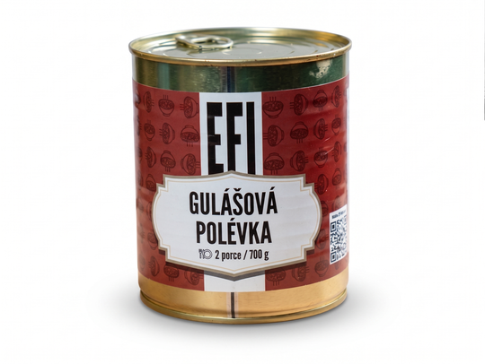 EFI Gulášová polévka 700g 2 porce (trvanlivost až 24 měsíců) EFI Gulášová polévka 700g 2 porce (trvanlivost až 24 měsíců) 1