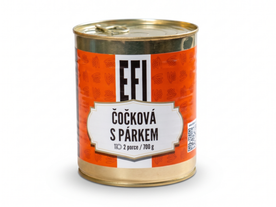 EFI Čočková s párkem 700g 2 porce (trvanlivost až 24měsíců) EFI Čočková s párkem 700g 2 porce (trvanlivost až 24měsíců) 1